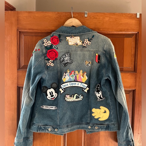 Custom made Disney Patch Denim Jacket